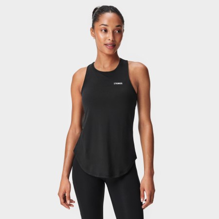 Stronger Airy Racerback Bolur Svartur