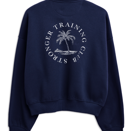 Stronger Hálfrennd Peysa Navy Blazer
