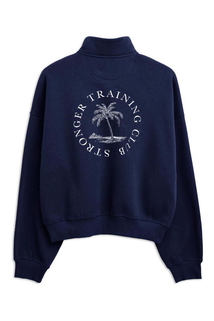 Stronger Hálfrennd Peysa Navy Blazer